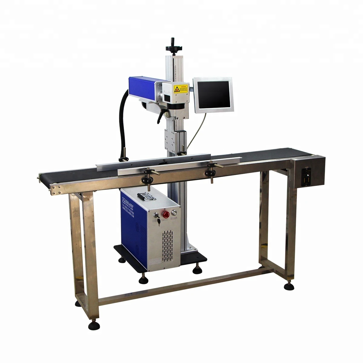 CO2 laser flying marking machine with conveyor 02 CO2 laser flying marking machine with conveyor 02
